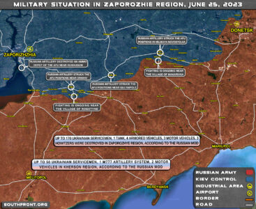 Military Situation In Southern Ukraine On June 25, 2023 (Map Update)