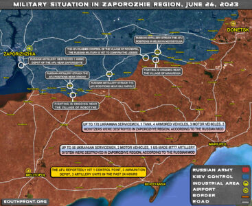 Military Situation In Southern Ukraine On June 26, 2023 (Map Update)