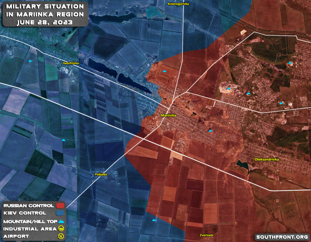 Military Situation In Mariinka Region On June 28, 2023 (Map Update)