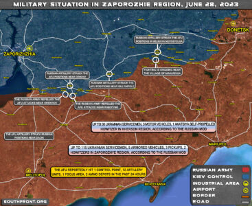 Military Situation In Southern Ukraine On June 28, 2023 (Map Update)