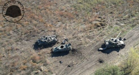 Ukrainian Tanks Burning Down Near Artyomovsk (Photos)