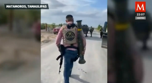 Mexican TV Spots Cartel Wielding Anti-Tank Rocket Launcher In Border Town Near Texas