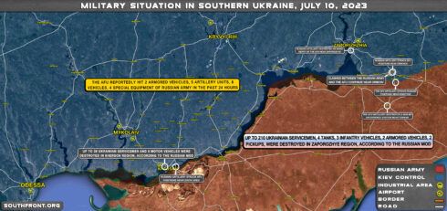 Military Situation In Southern Ukraine On July 10, 2023 (Map Update)