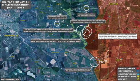 Military Situation South Of Bakhmut On July 11, 2023 (Map Update)