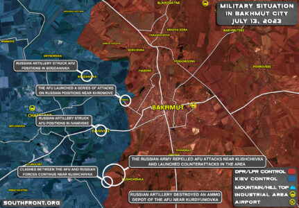 Military Situation In Bakhmut Region On July 13, 2023 (Map Update)