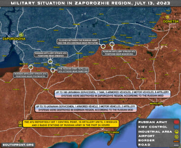 Military Situation In Southern Ukraine On July 13, 2023 (Map Update)