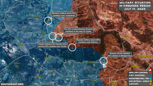 Military Situation In Kreminna Region, Donbass, On July 17, 2023 (Map Update)