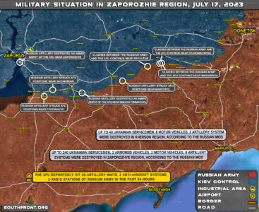 Military Situation In Southern Ukraine On July 17, 2023 (Map Update)