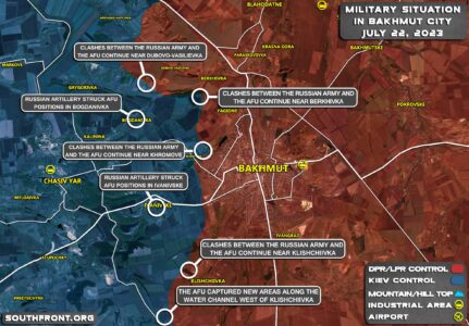 Military Situation In Bakhmut Region On July 22, 2023 (Map Update)