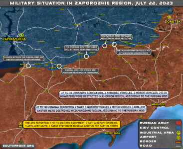 Military Situation In Southern Ukraine On July 22, 2023 (Map Update)