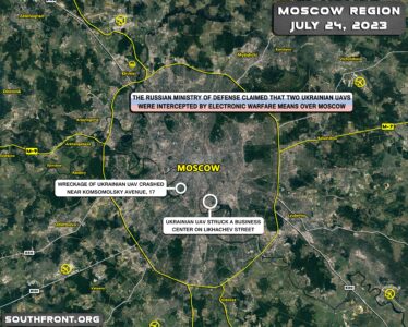 Ukrainian Drone Attack In Moscow On July 24, 2023 (Map Update)