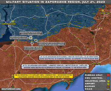 Military Situation In Southern Ukraine On July 24, 2023 (Map Update)