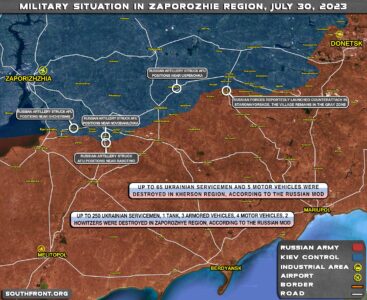 Military Situation In Southern Ukraine On July 30, 2023 (Map Update)