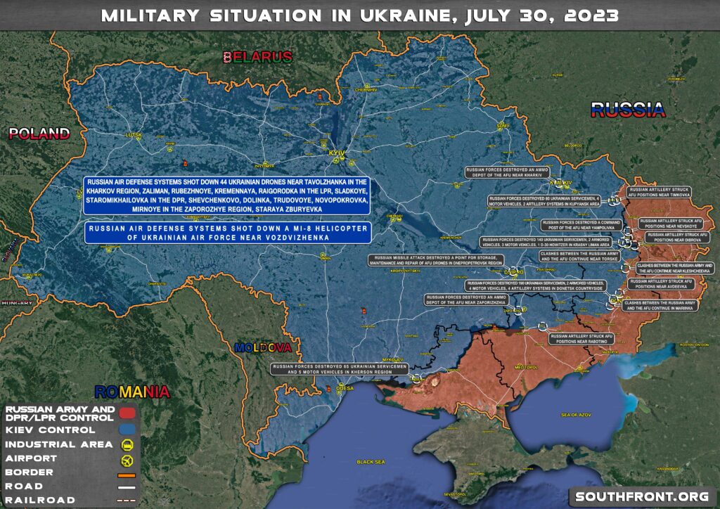 Military Situation In Ukraine On July 30, 2023 (Map Update)South Front