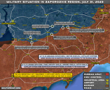 Military Situation In Southern Ukraine On July 31, 2023