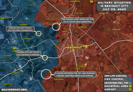 Military Situation In Bakhmut Region On July 3, 2023 (Map Update)