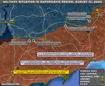 Military Situation In Southern Ukraine On August 10, 2023 (Map Update)