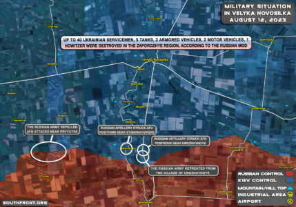 Military Situation In Southern Ukraine On August 13, 2023 (Map Update)