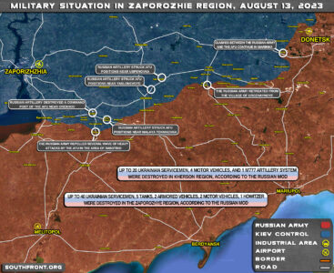 Military Situation In Southern Ukraine On August 13, 2023 (Map Update)