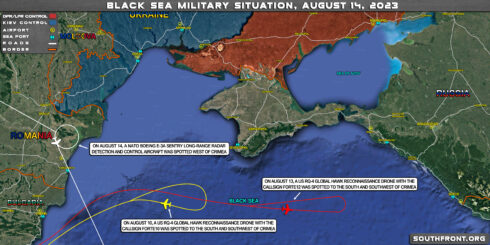 Operations Of NATO Aircraft Over The Black Sea (Map Update)