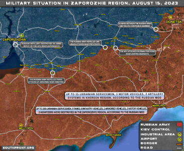 Military Situation In Southern Ukraine On August 15, 2023 (Map Update)