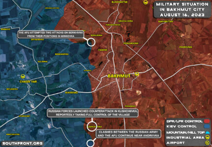 Military Situation In Bakhmut Region On August 16, 2023 (Map Update)