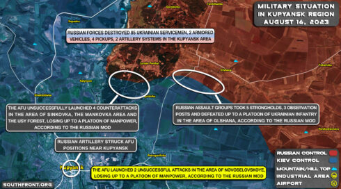 Military Situation In Kupyansk Region On August 16, 2023 (Map Update)