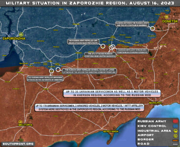 Military Situation In Southern Ukraine On August 16, 2023 (Map Update)