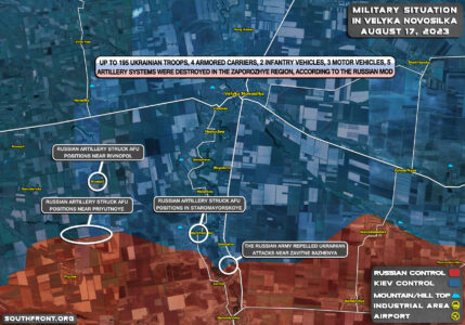 Military Situation In Southern Ukraine On August 17, 2023 (Map Update)