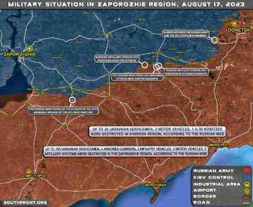 Military Situation In Southern Ukraine On August 17, 2023 (Map Update)