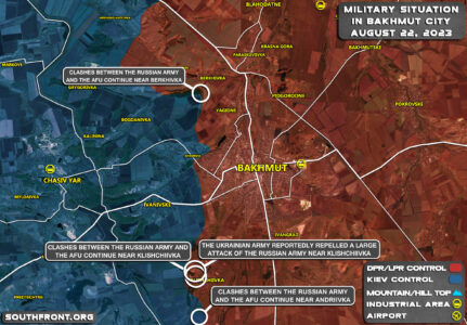 Military Situation in Bakhmut Region On august 22, 2023 (Map Update)