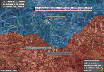 Military Situation In Southern Ukraine On August 22, 2023 (Map Update)