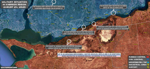 Military Situation In Southern Ukraine On August 24, 2023 (Map Update)