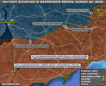 Military Situation In Southern Ukraine On August 26, 2023 (Map Update)