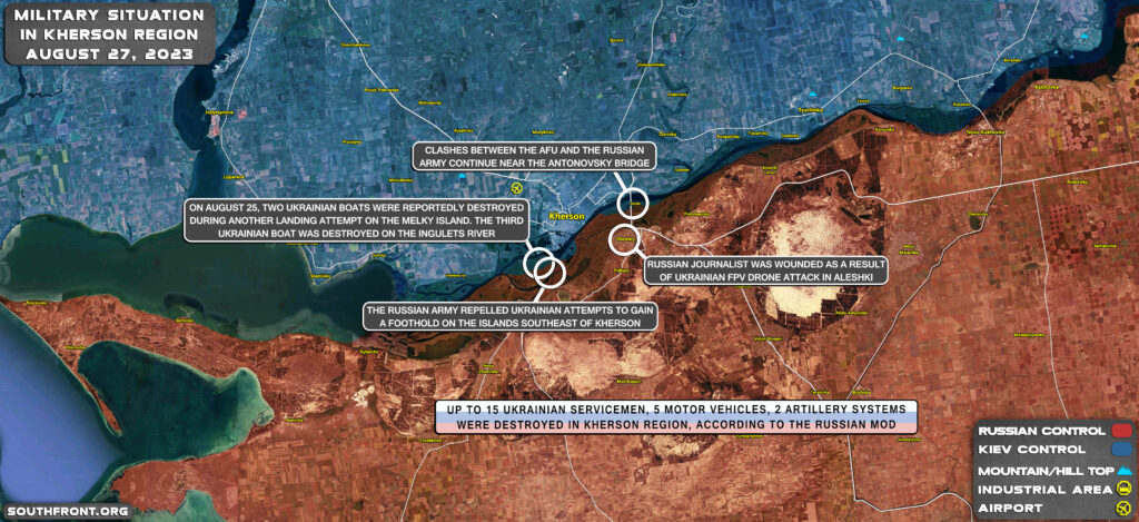 Military Situation In Kherson And Zaporozhie On August 27, 2023 (Map Update)