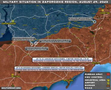 Military Situation In Southern Ukraine On August 29, 2023 (Map Update)