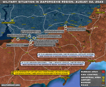 Military Situation In Southern Ukraine On August 2, 2023 (Map Update)