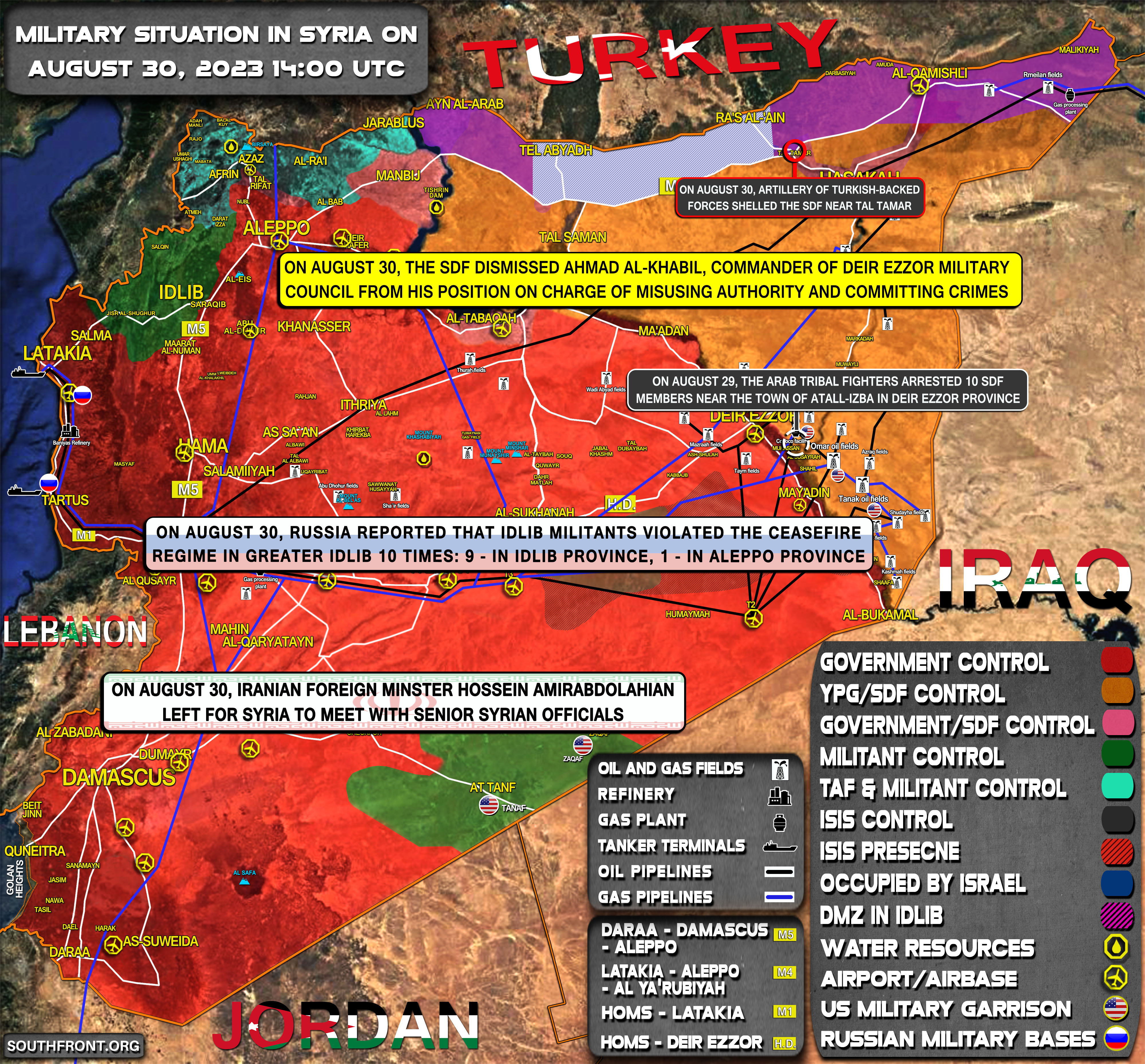 Military Situation In Syria On August 30, 2023 (Map Update)