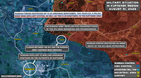 Military Situation Near Kupyansk On August 31, 2023 (Map Update)