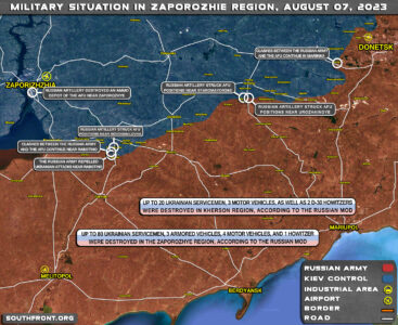 Military Situation In Southern Ukraine On August 7, 2023 (Map Update)