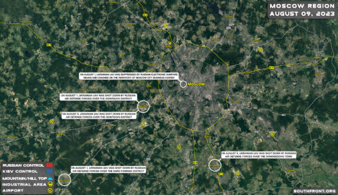 Ukrainian Drone Strikes On Moscow On August 1-9 (Map Update)