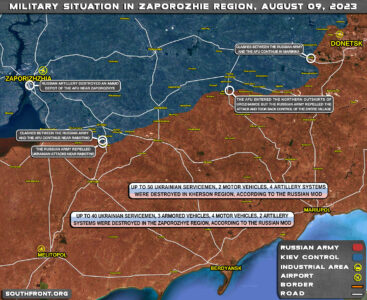 Military Situation In Southern Ukraine On August 9, 2023 (Map Update)