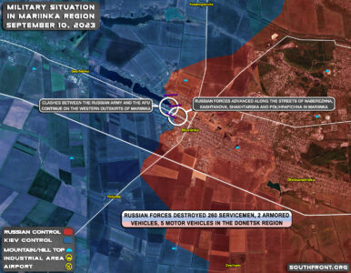 Military Situation In Mariinka, DPR, On September 10, 2023 (Map Update)