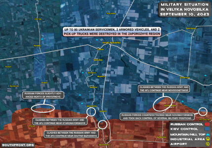 Military Situation In Southern Ukraine On September 10, 2023 (Map Update)