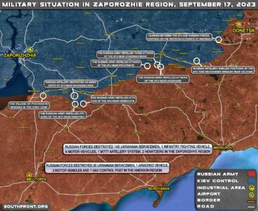 Military Situation In Southern Ukraine On September 17, 2023 (Map Update)