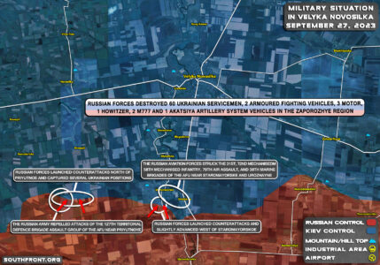 Military Situation In Southern Ukraine On September 27, 2023 (Map Update)