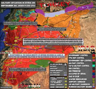 Military Situation In Syria On September 30, 2023 (Map Update)