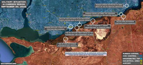 Military Situation In Southern Ukraine On September 30, 2023 (Map Update)