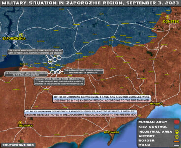 Military Situation In Southern Ukraine On September 3, 2023 (Map Update)