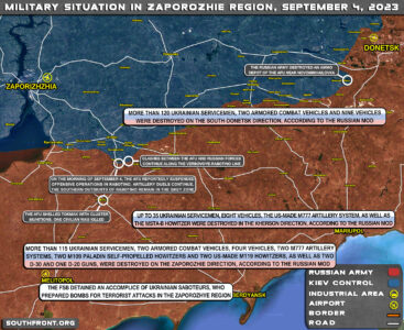 Military Situation In Southern Ukraine On September 4, 2023 (Map Update)